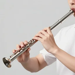 digital image of a person playing the flute