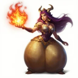 The sorceress casting a fire ball, league of legends, melonsized hips body, highly detailed, digital painting, artstation, concept art, smooth, sharp focus, illustration, ArtStation, art by 100% Hearthstone