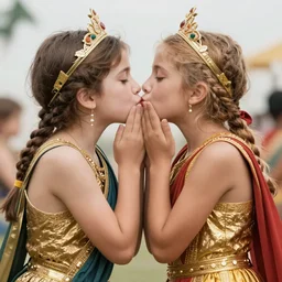 olimp gods kissing each other