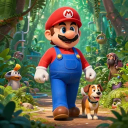 john locke as mario walking a dog, plumbing jungle, detailed, centered, digital painting, artstation, concept art, donato giancola, joseph christian leyendecker, wlop, boris vallejo, breathtaking, 8 k resolution, extremely detailed, beautiful, establishing shot, artistic, hyperrealistic, beautiful face, octane render, cinematic lighting, dramatic lighting, masterpiece