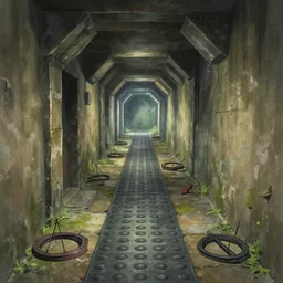 an underground ancient temple corridor full of traps by Makoto Shinkai, pressure plate, tripwire, arrow trap, epic composition