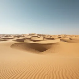 A landscape of a futuristic desert