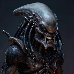 the predator movie, closeup portrait, dark fantasy, scifi, volumetric lights, intricate, intense detail, digital painting, artstation, concept art, smooth, soft shading, cinematic, illustration, alien, style of h. r. giger, 3 d 4 k