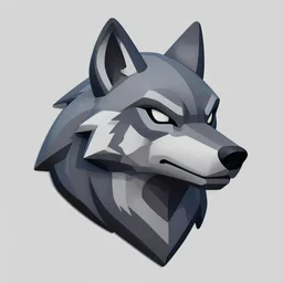 wolf head, stylized stl, 3 d render, activision blizzard style, hearthstone style, darksiders style, dauntless style