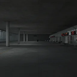 empty airport, liminal space, sad, 1 9 9 0 s, familiar, photography, dark, 3 d, lonely