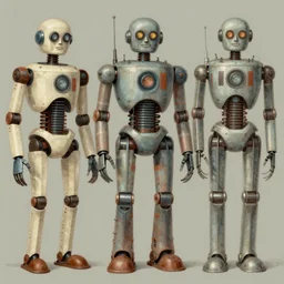 (((((1950s Ralph Angus McQuarrie robot designs . muted colors.))))) by Jean-Baptiste Monge !!!!!!!!!!!!!!!!!!!!!!!!!!!