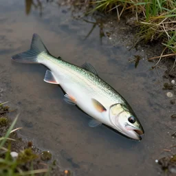 fishing from a puddle