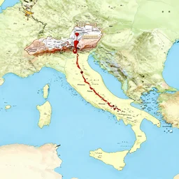 map of the unification of italy by matthew cusick