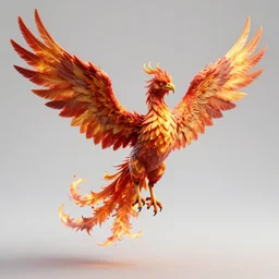 hyperdetailed image of a detailed flaming phoenix full body wings spread 8 k extremely detailed hd hyperrealism unreal engine daz 3 d