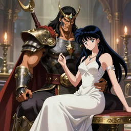 a war god on a date with peace goddess in the style of Akira toriyama Trending on artstation DeviantArt Pinterest furaffinty Photorealistic HD 8k highlights and shadow detailed High Resolution