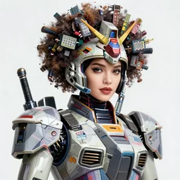 a portrait of a stunningly beautiful elite smug 👩🏿 gundam pilot, with an intricate, detailed, urban inspired hiphop afro futuristic helmet, vector behance hd jesper ejsing, rhads, makoto shinkai, lois van baarle, ilya kuvshinov, rossdraws, hd, 3 2 k, ilya kuvshinov, gustav klimt