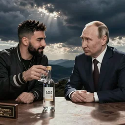 drake drinks vodka with vladimir putin