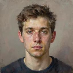 a portrait a very ordinary person, by Malcolm T. Liepke, oil paint, anatomically correct, beautiful perfect face, sharp focus, Highly Detailed