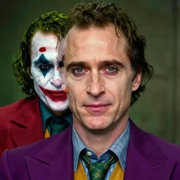 owen wilson!!! as the joker from the dark knight by lee jeffries and jeff legg, creepy smile, polaroid, 3 3 mm, professional color, graded, photoshop overlay fire photo