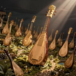 thousands of magical lutes