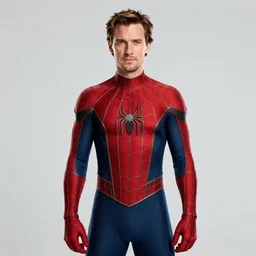 full body portrait, tobey maguire raimi spider - man, movie costume, symmetrical, ultra realistic face nikon d 8 5 0. sigma 8 5 mm f 1. 4 dg hsm a. aperture f / 3. 5. shutter speed 1 / 6 0. iso 1 6 0 0