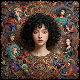 beautiful girl, short black curly hair, round face : : by martine johanna and simon stalenhag and chie yoshii and casey weldon and guillermo del toro : : ornate, dynamic, particulate, rich colors, intricate, elegant, highly detailed, centered, artstation, smooth, sharp focus, octane render, 3 d