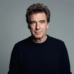 a very ugly studio photograph of Steve Coogan; f/1.4; 90mm