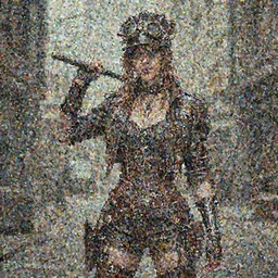 steampunk biker girl by karl kopinski