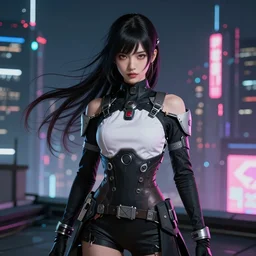 portrait futuristic ninja gaiden uniform girl, at future neon light rooftop, ssci - fi and fantasy, intricate and very very beautiful and elegant, highly detailed, digital painting, artstation, concept art, smooth and sharp focus, illustration, art by tan zi and ayanamikodon and alphonse mucha and wlop