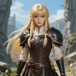 A stunning portrait of a fantasty character, medieval, anime