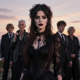 photographic portrait of a stunningly beautiful gothic secessionist movement female in soft dreamy light at sunset, contemporary fashion shoot, by edward robert hughes, annie leibovitz and steve mccurry, david lazar, jimmy nelsson, breathtaking, 8 k resolution, extremely detailed, beautiful, establishing shot, artistic, hyperrealistic, beautiful face, octane render