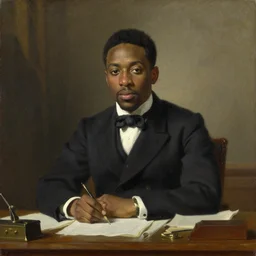 facial portrait of united states president demarcus cousins, 1 8 3 3. sitting at the resolute desk. oil on canvas by william sidney mount. trending on artstation