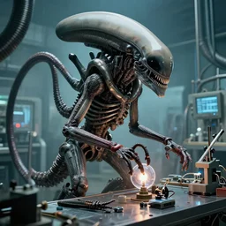 aliens movie. xenomorph laboratory testing guide.