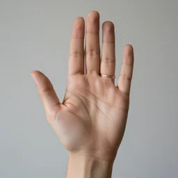 a photo of one ultra detailed woman's hand with cupped palm, point finger with ring on it, instagram photo, studio photo, 9 0 mm, f / 1. 4