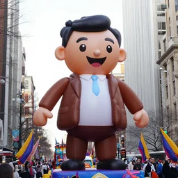 macy's parade balloon of mr. bean