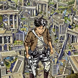 Still from Attack On Titan Titan invasion of Ancient Athens, Anime intricate, 8k highly professionally detailed, HDR, CGsociety