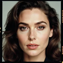 kodak portra 4 0 0, 8 k, highly detailed, britt marling style 3 / 4 photographic close - up face of a beautiful gal gadot with 1 9 5 0 s hairstyle, 1 9 5 0, 1 9 5 0 s style, symmetrical, hasselblad x 1 d - 5 0 c, medium format. soft light