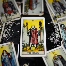 a tarot card background in horror