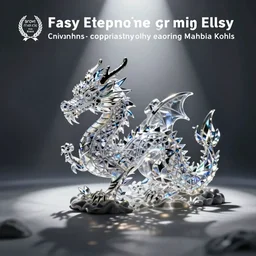 crystal glass dragon. etsy shop photo