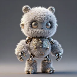 fluffy robot character :: by beeple and James Gilleard and Justin Gerard :: ornate, dynamic, particulate, intricate, elegant, highly detailed, centered, artstation, smooth, sharp focus, octane render, 3d