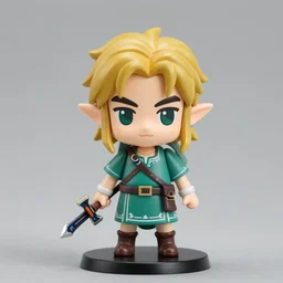 accurate detail ( legend of zelda : ocarina of time styled ) ganondorf!!! nendoroid!!! figurine, studio lighting, grey background, no shadow, trending on artstation, 8 k, highly detailed!!!
