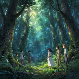 a magical forest that separates the good world from the dark world, fantasy art by greg rutkowski, loish, rhads, ferdinand knab, makoto shinkai and lois van baarle, ilya kuvshinov, rossdraws, tom bagshaw, global illumination, radiant light, detailed and intricate environment