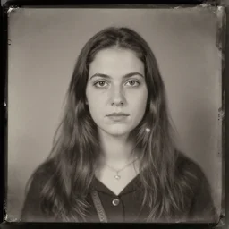 tintype photo, girl cyclopes