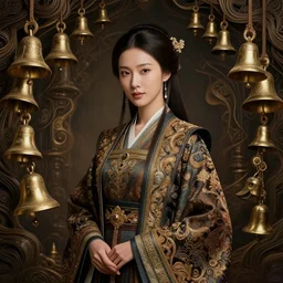 elegant hermit, beauty portrait, ornate robe. fractal bells, intricate environment, art by rossdraws, victo ngai, thomas kinkade, ilya kuvshinov, peter mohrbacher, craig mullins. unreal engine 5, blender, octane, ray tracing, dramatic studio lighting, sharp focus, masterpiece, post processing