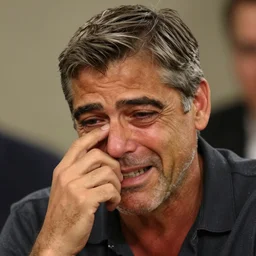 photo of george clooney crying uncontrollably, emotional, dslr, hyper focus