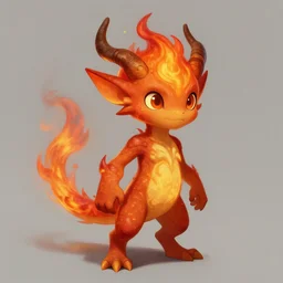 a little fire elemental, by justin gerard and greg rutkowski, digital art, realistic painting, dnd, fantasy, character design, trending on artstation