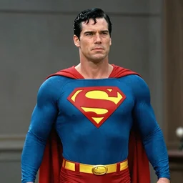 film still of tom selleck as superman in superman, 4 k