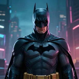 mid shot portrait of the cyberpunk full face covered batman from the show \ batman beyond \. batmanbeyond. futuristic gotham bg. masterpiece octane artstation render. fzd. artgerm, michael garmash, jeremy lipkin, craig mallismo. lighting by james gurney.