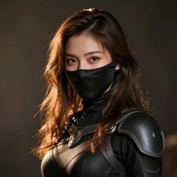 female in ninja suit. by rembrandt and artstation trending