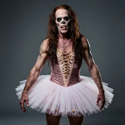 rob zombie wearing a tutu, professional photo