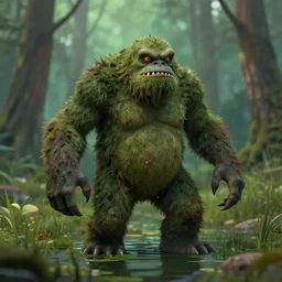 swamp monster, 8 k, depth of field, 3 d, art by artgerm and greg rutkowski