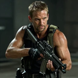 film still of paul walker as snake in metal gear solid the phantom pain, gameplay, 8 k, hd