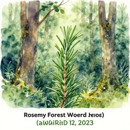 rosemary forest, high quality watercolors, award winning, trending on artstation