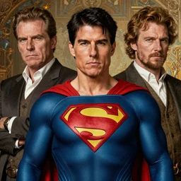 renaissance portrait painting of old angry tom cruise as superman 8 2 0 2 3, alternative costume, character redesign by lee bermejo and greg rutkowski and alphonse mucha