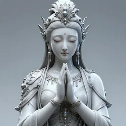 sad crying cyberpunk bodhisattva, praying, elegant intricate detailed, 4 k octane render, fantasy sci - fi concept art